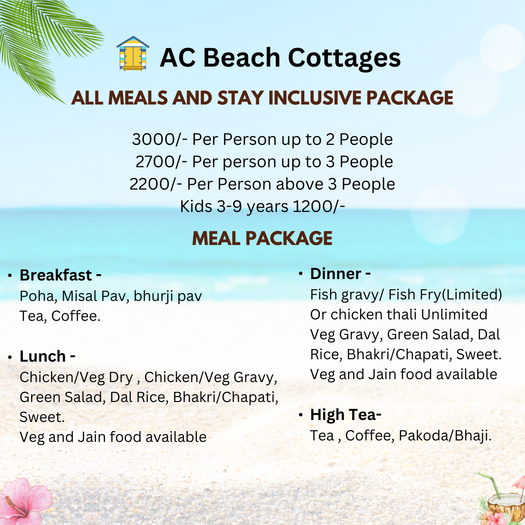 Ac beach resort | baadal pani resort | resort | meal | Affordable Package's | Package's